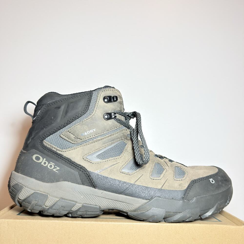 Oboz Bridger Mid B-DRY Mens Hiking Boots Size 13 Waterproof Leather Trail Brown